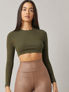 BASICS Cotton Solid Crop Top