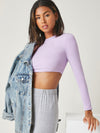BASICS Solid Crop Top