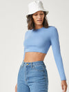 BASICS Cotton Solid Crop Top