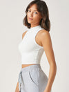 BASICS Mock Neck Crop Tank Top
