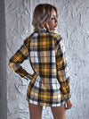 Tartan Plaid Button Up Longline Shirt