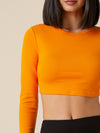 BASICS Cotton Solid Crop Top