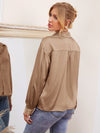 Drop Shoulder Satin Shirt