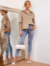 Drop Shoulder Satin Shirt