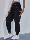 Chain Detail Pocket Side Cargo Pants