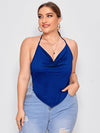 Plus Self Tie Bandana Top