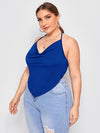 Plus Self Tie Bandana Top