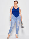 Plus Self Tie Bandana Top
