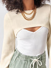 Solid Rib knit Super Crop Top