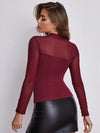 Mesh Yoke Solid Tee