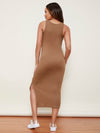 Maternity Split Side Cable Knit Dress