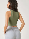 BASICS Mock Neck Crop Tank Top