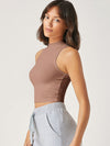 BASICS Mock Neck Crop Tank Top