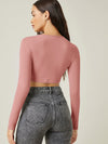 BASICS Cotton Solid Crop Top