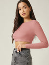BASICS Cotton Solid Crop Top