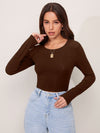 Tied Cutout Back Crop Tee