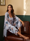 3 Pack Floral Print Robe Pajama Set