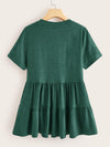 Plus Marled Knit Smock Top