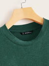 Plus Marled Knit Smock Top