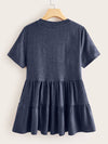 Plus Marled Knit Smock Top