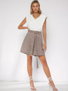V Neck Shoulder Pad Tank Top