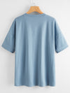 Letter Graphic Drop Shoulder Tee