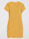 Solid Rib knit Bodycon Dress