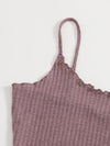 Lettuce Edge Waffle Knit Cami Top Leggings Set