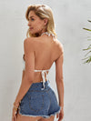 Tie Back Crochet Bikini Top