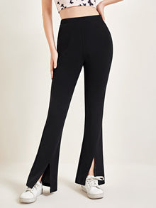  Split Hem Flare Leg Pants