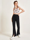 Split Hem Flare Leg Pants