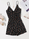Surplice Neck Ditsy Floral Romper
