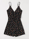 Surplice Neck Ditsy Floral Romper