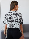 Drop Shoulder Tie Dye Crop Tee
