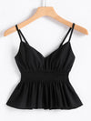Solid Shirred Cami Top
