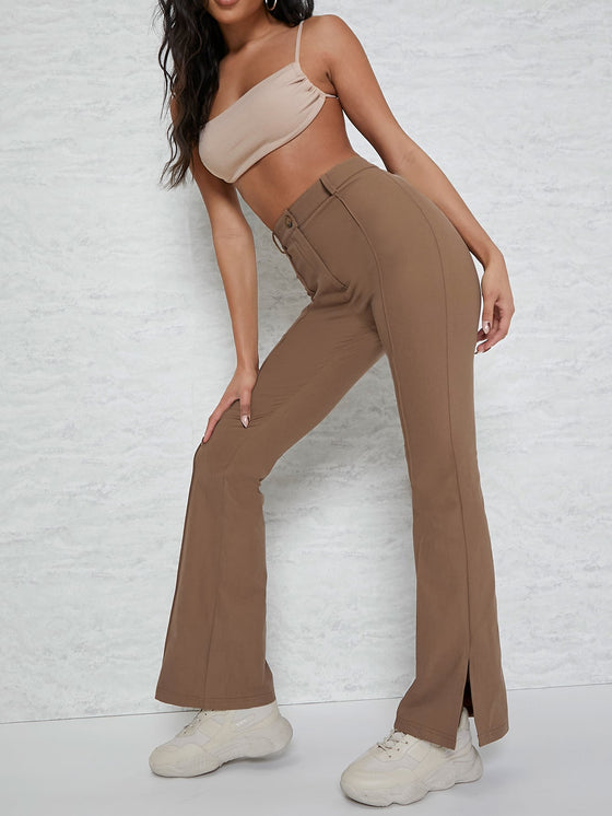 BAE Slit Hem Flare Leg Pants