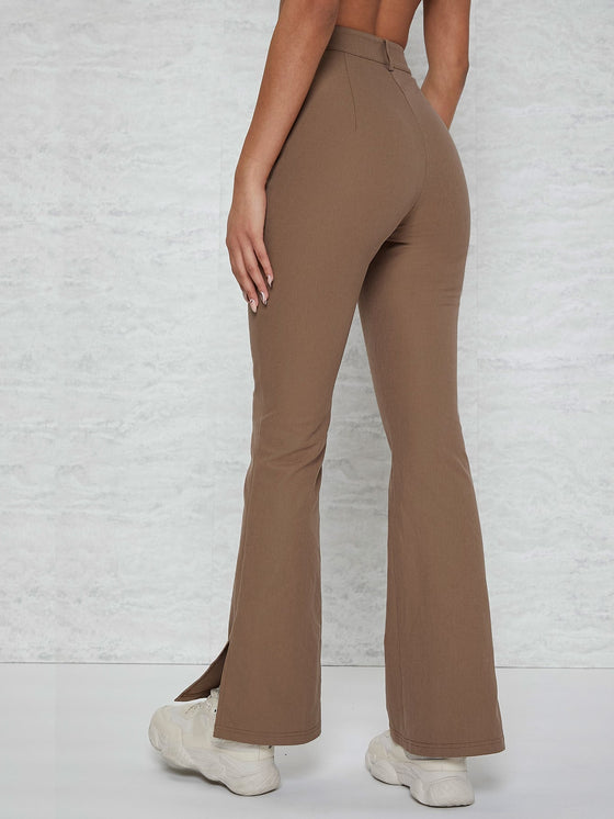 BAE Slit Hem Flare Leg Pants