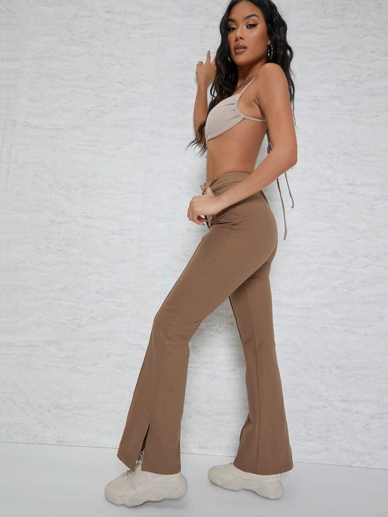 BAE Slit Hem Flare Leg Pants