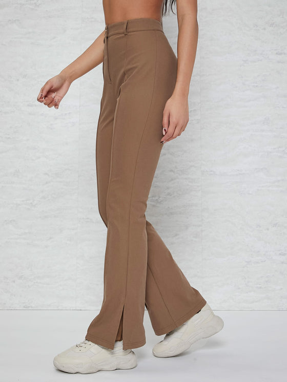 BAE Slit Hem Flare Leg Pants