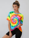 Letter Alien Print Tie Dye Tee