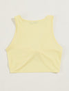 Twist Front Rib knit Tank Crop Top