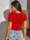 Sheer Mesh Crop Top Without Bra