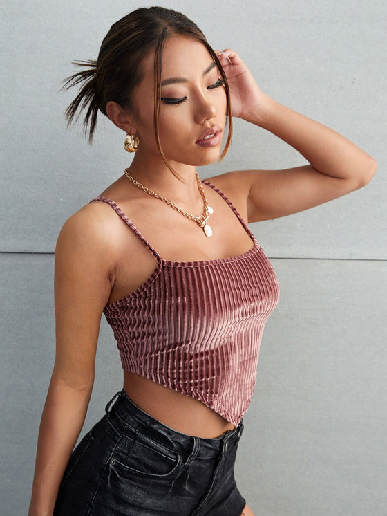 BAE Rib knit Velvet Cami Top
