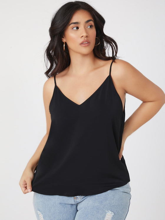 Plus Solid Cami Top