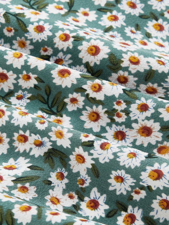 Plus Ditsy Floral Print Shirred Back Cami Top