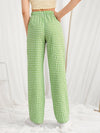 Buffalo Plaid Straight Leg Pants