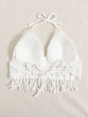 Fringe Trim Bikini Top