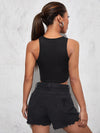 ICON Asymmetrical Shoulder Crop Top