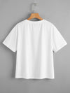 Drop Shoulder Letter Graphic Tee