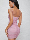 BAE Ruched Detail Glitter Dress